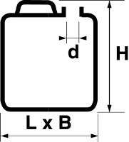 Jerrycan benzinebestendig (hdpe)